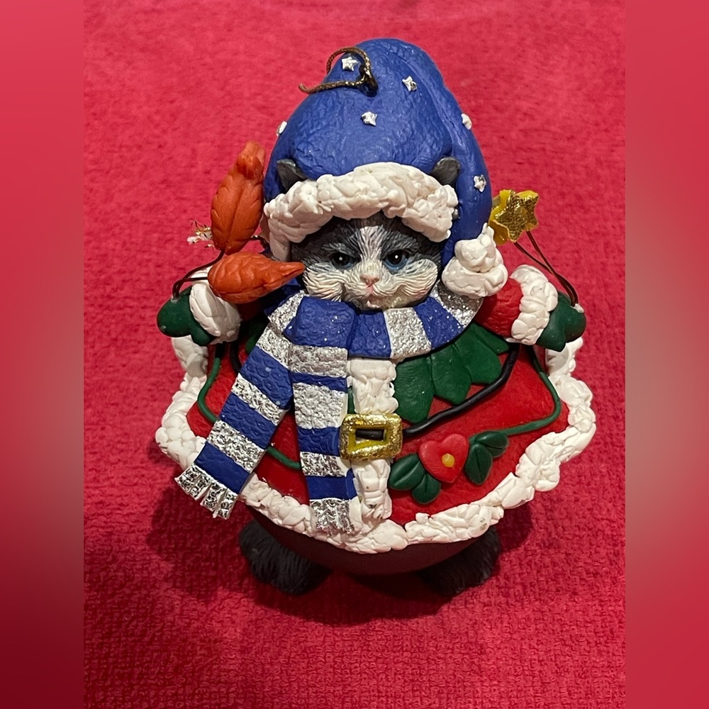 Kitty Cat Christmas Ornament 5”H X 3.5”W